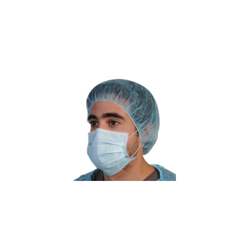 Masque d'hygiène 3 plis Bleu (x50)